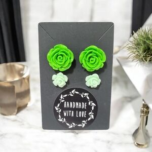 Timeless Rose Earrings - Handcrafted Jewelry